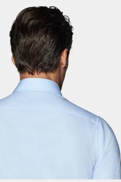 SUITSUPPLY Twill Hemd Hellblau Extra Slim Fit-Männlich Klassische Hemden