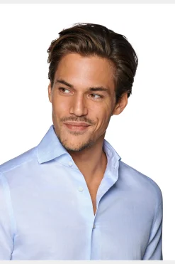 SUITSUPPLY Twill Hemd Hellblau Extra Slim Fit-Männlich Klassische Hemden