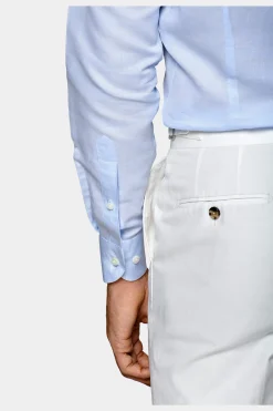 SUITSUPPLY Twill Hemd Hellblau Extra Slim Fit-Männlich Klassische Hemden