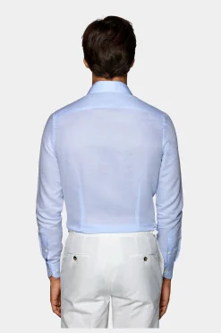SUITSUPPLY Twill Hemd Hellblau Extra Slim Fit-Männlich Klassische Hemden