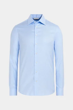 SUITSUPPLY Twill Hemd Hellblau Kariert Slim Fit-Männlich Klassische Hemden
