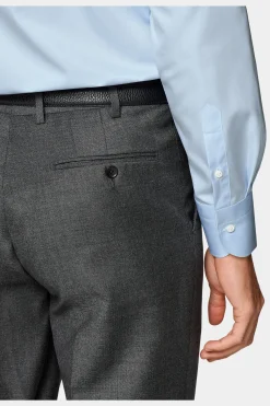 SUITSUPPLY Twill Hemd Hellblau Slim Fit-Männlich Klassische Hemden