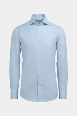 SUITSUPPLY Twill Hemd Hellblau Slim Fit-Männlich Klassische Hemden
