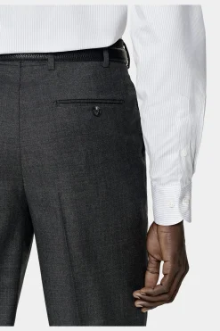 SUITSUPPLY Twill Hemd Hellgrau Gestreift Slim Fit-Männlich Klassische Hemden