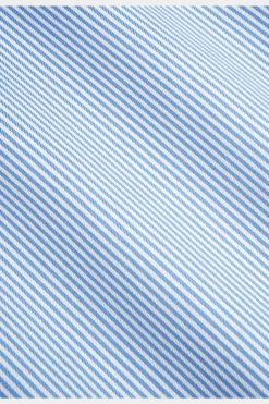 SUITSUPPLY Twill Hemd Mittelblau Gestreift Extra Slim Fit-Männlich Klassische Hemden