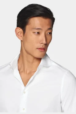SUITSUPPLY Twill Hemd Weiss Extra Slim Fit-Männlich Klassische Hemden