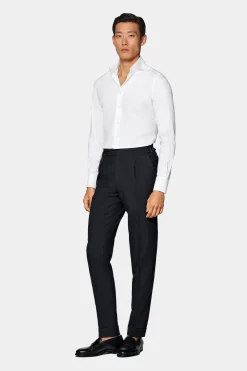 SUITSUPPLY Twill Hemd Weiss Extra Slim Fit-Männlich Klassische Hemden