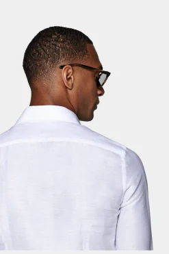 SUITSUPPLY Twill Hemd Weiss Extra Slim Fit-Männlich Klassische Hemden