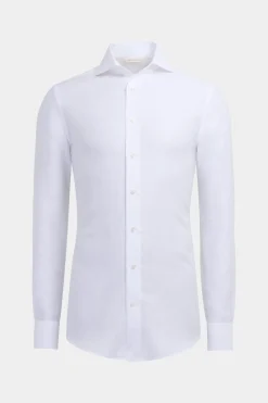 SUITSUPPLY Twill Hemd Weiss Extra Slim Fit-Männlich Klassische Hemden