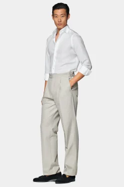 SUITSUPPLY Twill Hemd Weiss Extra Slim Fit-Männlich Klassische Hemden