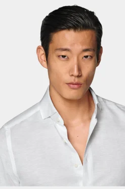 SUITSUPPLY Twill Hemd Weiss Extra Slim Fit-Männlich Klassische Hemden