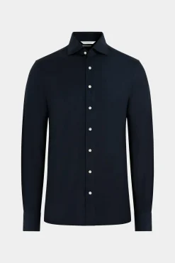 SUITSUPPLY Twill-Hemd Navy Slim Fit-Männlich Casual Hemden