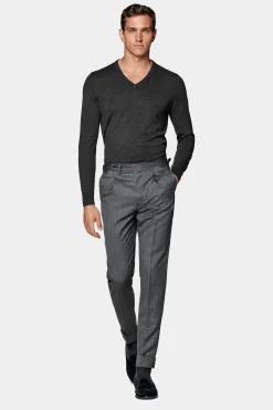 SUITSUPPLY V-Ausschnitt Dunkelgrau-Männlich V-Ausschnitt