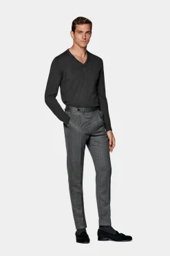 SUITSUPPLY V-Ausschnitt Dunkelgrau-Männlich V-Ausschnitt