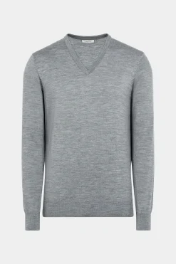 SUITSUPPLY V-Ausschnitt Grau-Männlich V-Ausschnitt