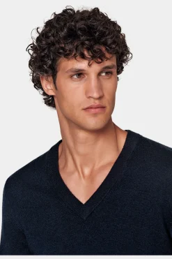 SUITSUPPLY V-Ausschnitt Navy-Männlich V-Ausschnitt