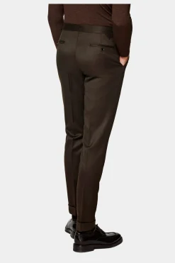 SUITSUPPLY Vigo Hose Braun Bundfalte-Männlich Elegante Hosen