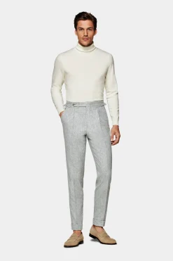 SUITSUPPLY Vigo Hose Mit Bügelfalte In Hellgrau-Männlich Elegante Hosen