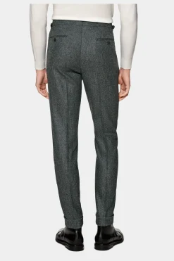 SUITSUPPLY Vigo Hose Mittelgrau Bundfalte-Männlich Elegante Hosen