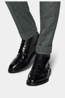 SUITSUPPLY Vigo Hose Mittelgrau Bundfalte-Männlich Elegante Hosen