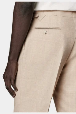 SUITSUPPLY Vigo Hose Sand Bundfalte-Männlich Elegante Hosen
