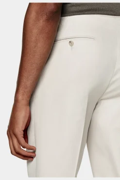 SUITSUPPLY Vigo Hose Sand Bundfalte-Männlich Elegante Hosen