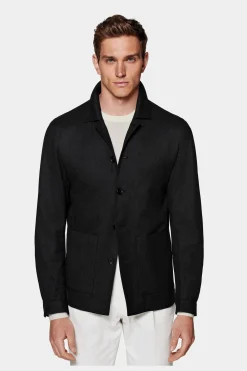 SUITSUPPLY Walter Hemd-Sakko Dunkelgrau-Männlich Hemd-Sakkos