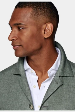 SUITSUPPLY Walter Hemd-Sakko Mittelgrün-Männlich Hemd-Sakkos