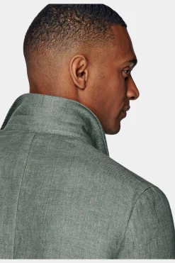 SUITSUPPLY Walter Hemd-Sakko Mittelgrün-Männlich Hemd-Sakkos