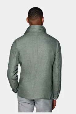 SUITSUPPLY Walter Hemd-Sakko Mittelgrün-Männlich Hemd-Sakkos