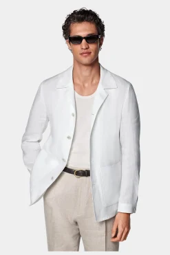 SUITSUPPLY Walter Hemd-Sakko Weiß-Männlich Hemd-Sakkos