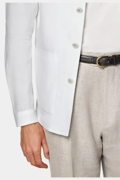SUITSUPPLY Walter Hemd-Sakko Weiß-Männlich Hemd-Sakkos