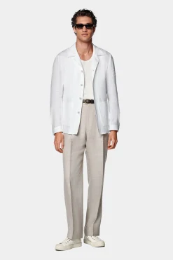 SUITSUPPLY Walter Hemd-Sakko Weiß-Männlich Hemd-Sakkos