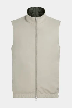 SUITSUPPLY Wende-Weste Mittelgrün & Sand-Männlich Westen