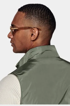 SUITSUPPLY Wende-Weste Mittelgrün & Sand-Männlich Westen