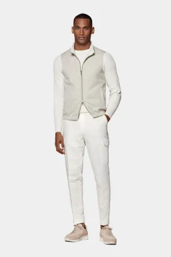 SUITSUPPLY Wendeweste Off-White & Sand-Männlich Westen