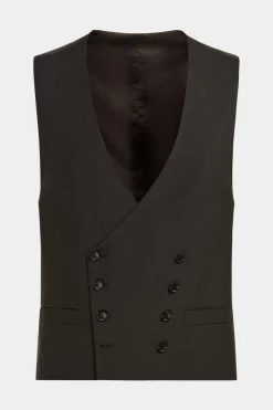 SUITSUPPLY Weste Dunkelbraun-Männlich Anzugwesten
