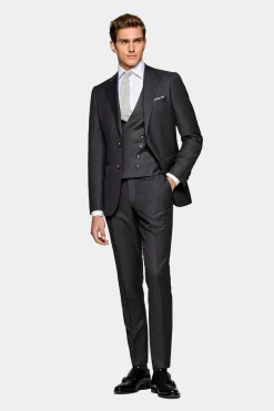 SUITSUPPLY Weste Dunkelgrau-Männlich Anzugwesten