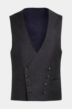 SUITSUPPLY Weste Dunkelgrau-Männlich Anzugwesten