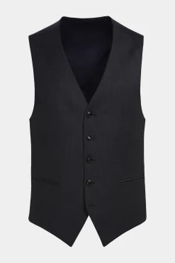 SUITSUPPLY Weste Dunkelgrau Birdseyemuster-Männlich Anzugwesten