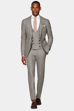 SUITSUPPLY Weste Hellbraun-Männlich Anzugwesten
