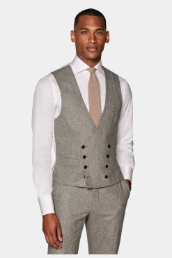 SUITSUPPLY Weste Hellbraun-Männlich Anzugwesten