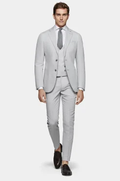 SUITSUPPLY Weste Hellgrau-Männlich Anzugwesten