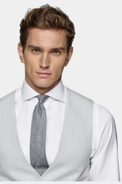 SUITSUPPLY Weste Hellgrau-Männlich Anzugwesten