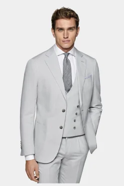 SUITSUPPLY Weste Hellgrau-Männlich Anzugwesten