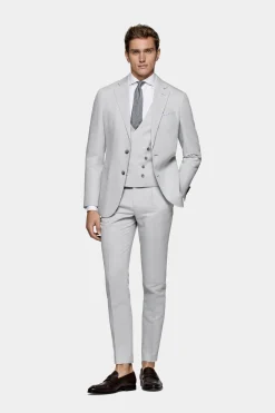 SUITSUPPLY Weste Hellgrau-Männlich Anzugwesten