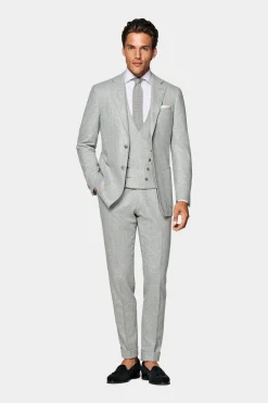 SUITSUPPLY Weste Hellgrau-Männlich Anzugwesten