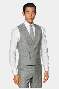 SUITSUPPLY Weste Hellgrau-Männlich Anzugwesten