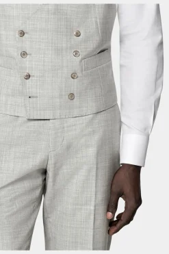 SUITSUPPLY Weste Hellgrau-Männlich Anzugwesten
