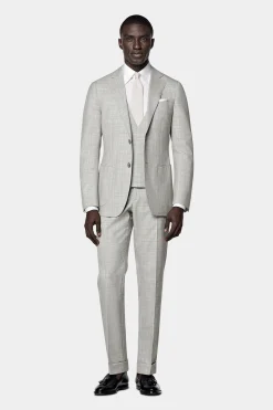 SUITSUPPLY Weste Hellgrau-Männlich Anzugwesten